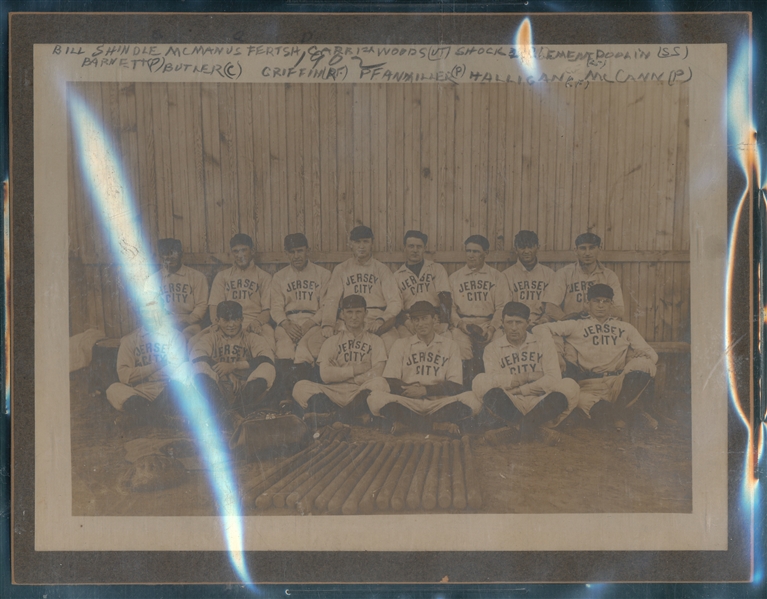 1902 Jersey City Skeeters Minor League Cabinet Photo BGS Authentic