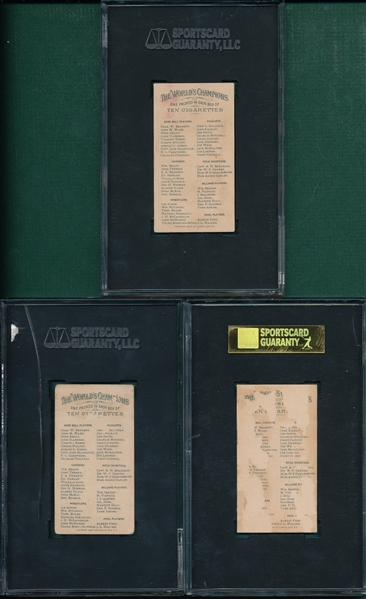 1887 N28 McMahon, Sorakichi & Hanlan, (3) Card Lot, Allen & Ginter Cigarettes SGC 