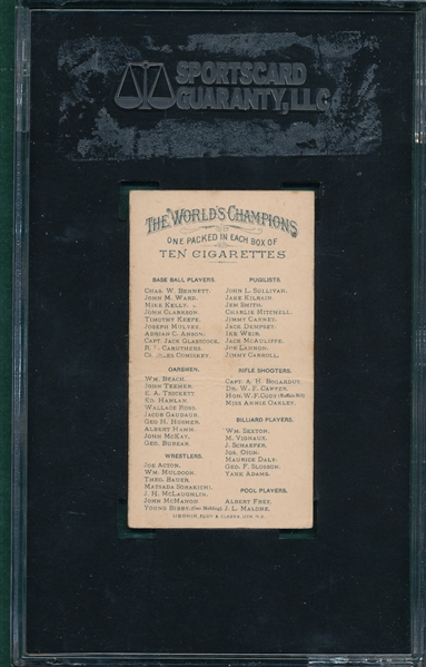 1887 N28 Boxers (10) Card Lot, Allen & Ginter Cigarettes W/ Jack Dempsey & Sullivan SGC 30