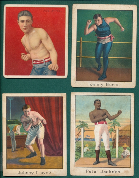 1910 T220 (16) & T218 Abe Attell, Lot of (17) Boxing