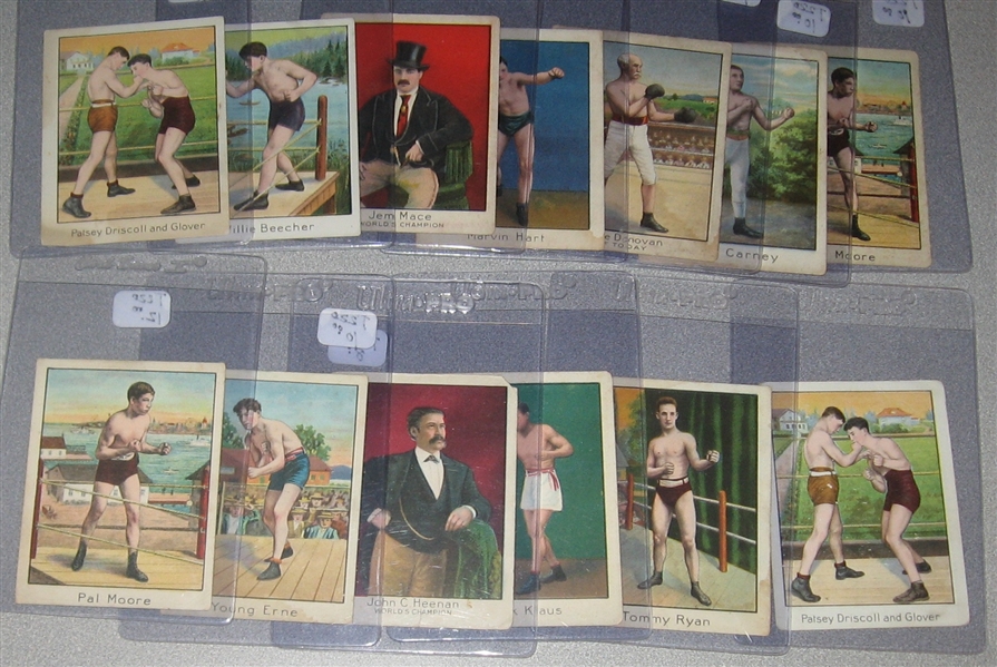 1910 T220 (16) & T218 Abe Attell, Lot of (17) Boxing