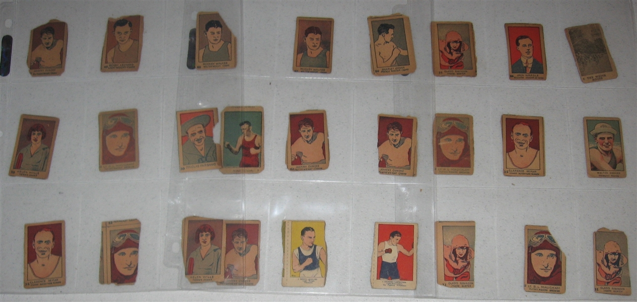 1920s Strip Cards Lot of (51) Actors, Actresses & Sports Figures