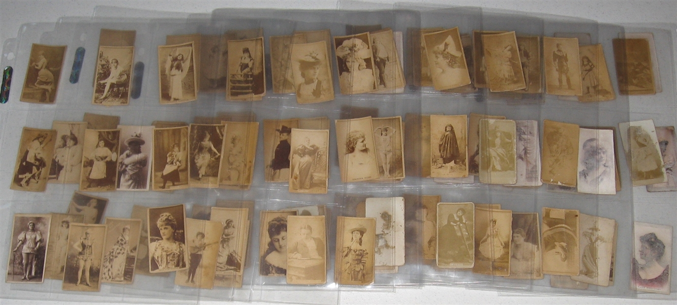 1880s Lot of (130) Actresses Cigarette Cards