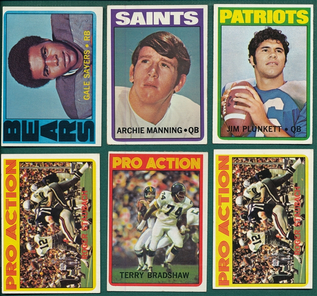 1972 Topps FB Lot of (300) W/ Gale Sayers