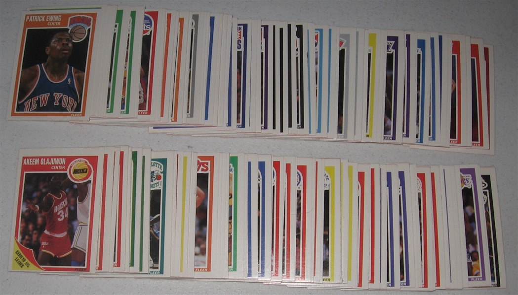 1989-90 Fleer BSKT Complete Set Plus Stickers