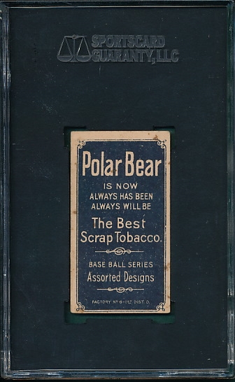 1909-1911 T206 Chance, Yellow, Polar Bear SGC 60