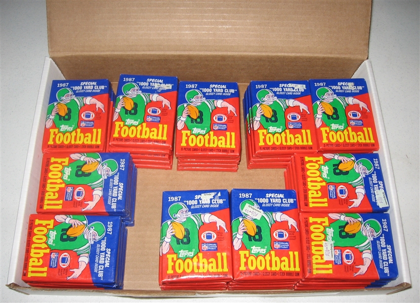 1987 Topps FB Lot of (55) Unopened Wax Packs