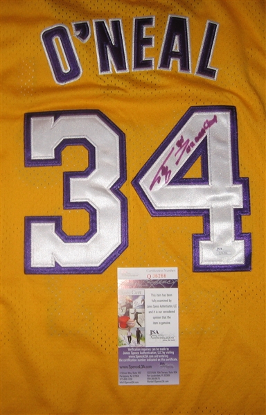 Shaquille O'Neal Signed Jersey JSA Authenticate