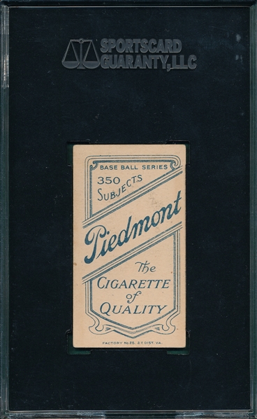 1909-1911 T206 Dahlen, Brooklyn, Piedmont Cigarettes SGC 60 *SP*
