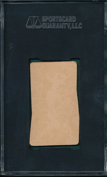 1914 T216 Sam Crawford, Blank Back, SGC Authentic