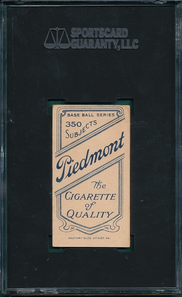 1909-1911 T206 Dorner Piedmont Cigarettes SGC 60