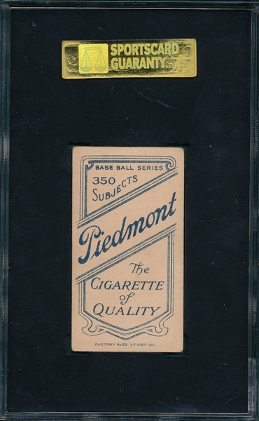 1909-1911 T206 Hannifan Piedmont Cigarettes SGC 60