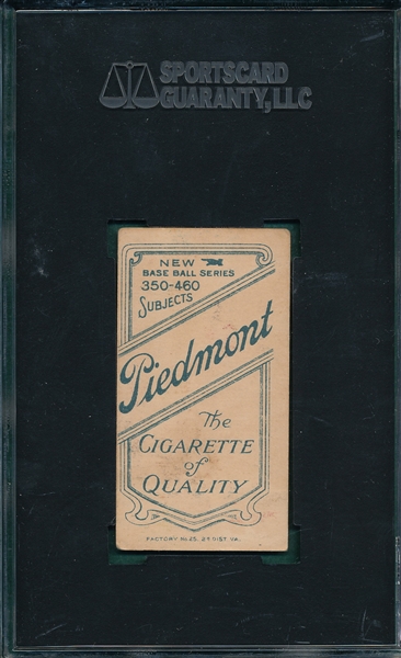 1909-1911 T206 Doyle, Batting, Piedmont Cigarettes SGC 60