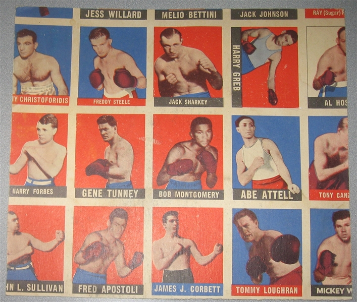 1948 Leaf Boxing Uncut Sheet W/ Sullivan & Tunney
