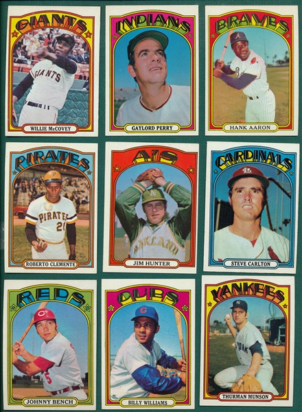 1972 Topps Baseball Partial Set (610/787) W/ Wrapper, *High Grade*