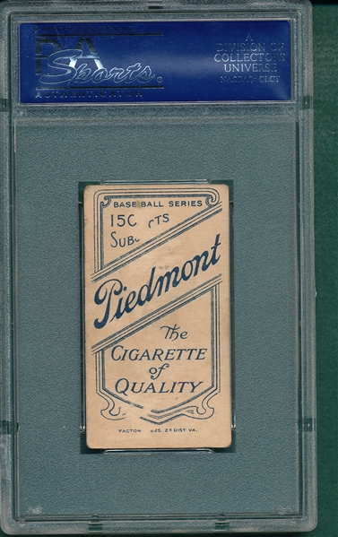 1909-1911 T206 Cicotte Piedmont Cigarettes PSA 1.5