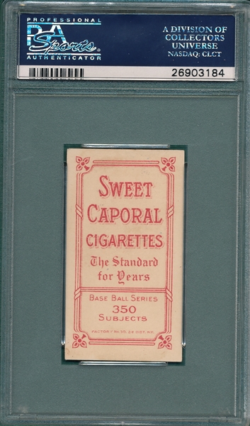 1909-1911 T206 Hinchman, Harry, Sweet Caporal Cigarettes PSA 6