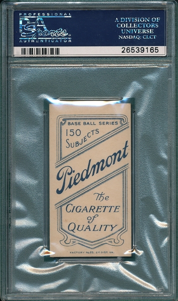 1909-1911 T206 Shaw Piedmont Cigarettes PSA 6 (MC) *Double Name*