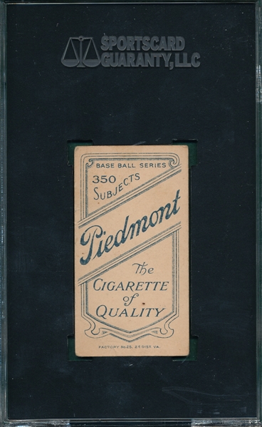 1909-1911 T206 O'Hara, NY, Piedmont Cigarettes SGC 40