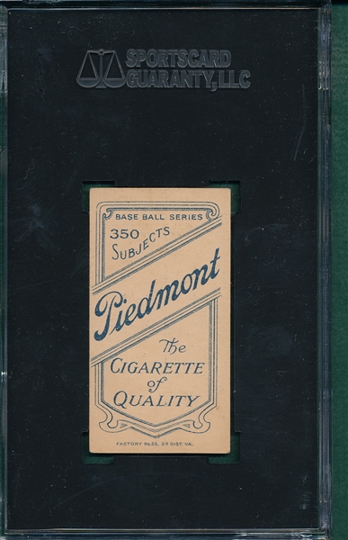 1909-1911 T206 Paskert Piedmont Cigarettes SGC 40 *Presents Better*