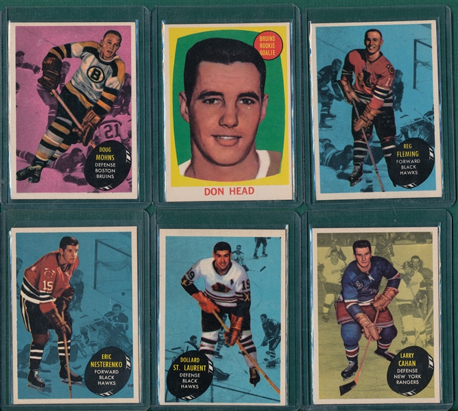 1961-62 Topps HCKY Lot of (16) W/ Mikita