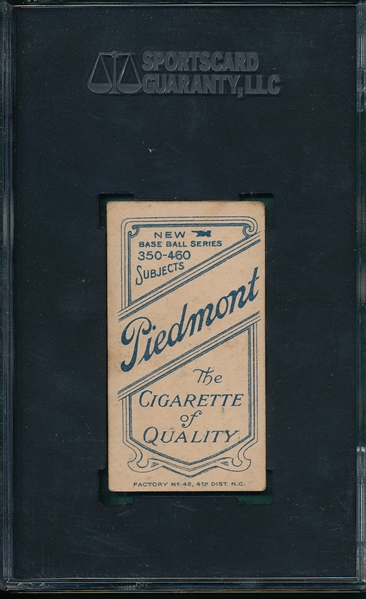 1909-1911 T206 Smith, Chic & Bost, Piedmont Cigarettes SGC 55 *Factory 42*