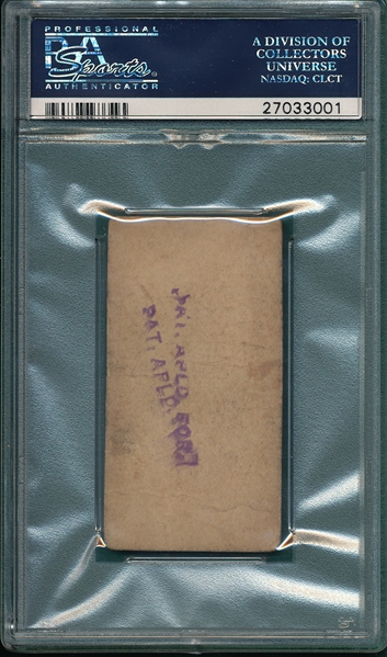 1887 N172 163-3 Silver Flint Old Judge Cigarettes PSA 1.5 (MK) *Stamped Back*