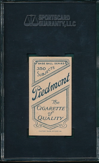 1909-1911 T206 Chase, Dark Cap Piedmont Cigarettes SGC 60