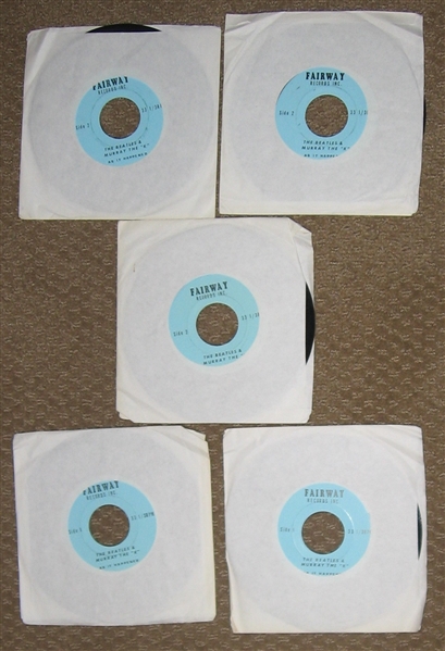 Beatles & Murray the K Lot of (5) Fairway Records Discs, Pencils & Magical Mystery Tour EP