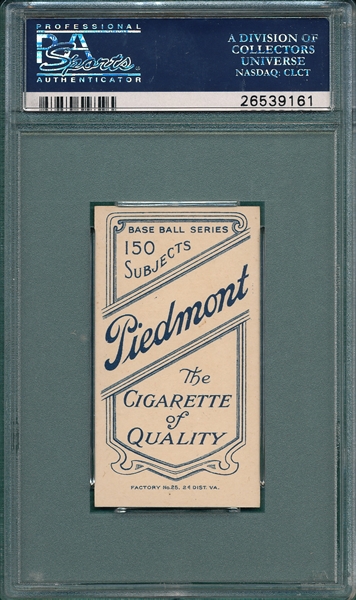 1909-1911 T206 Pelty Piedmont Cigarettes PSA 6