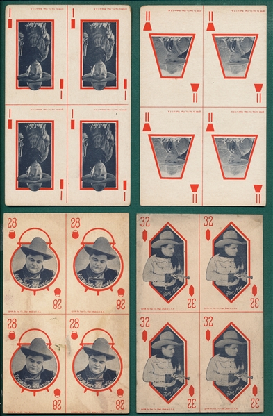 1928 Exhibit Western Stars Arcade Cards Matching Game Partial Set (28/32)