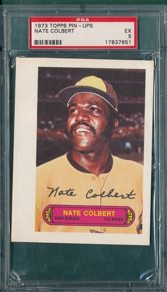 1973 Topps Pin-Ups Nate Colbert PSA 5