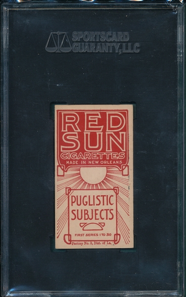1910 T226 Mike Twin Sullivan Red Sun Cigarettes SGC 80 *Highest SGC*