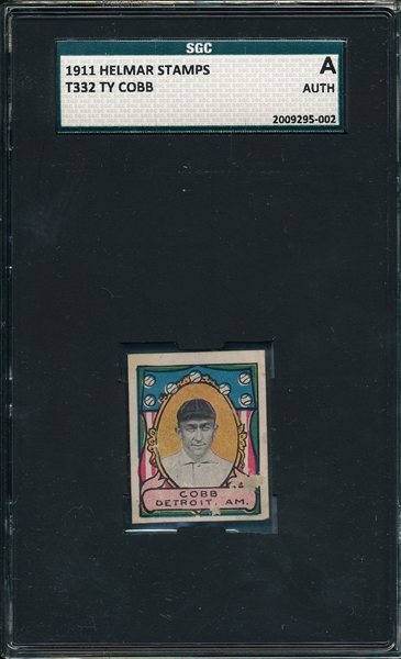 1911 T332 Ty Cobb Helmar Stamps SGC Authentic