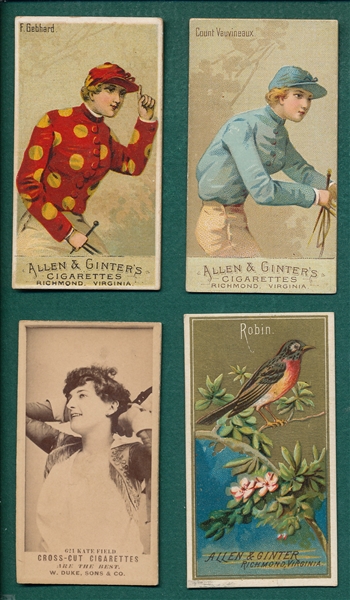 1880s Allen & Ginter and Cross Cut Cigarettes Lot of (4)