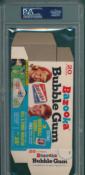 1966 Bazooka Complete Box, Richert/Campaneris/Maloney, PSA 5