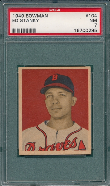 1949 Bowman #104 Ed Stanky PSA 7