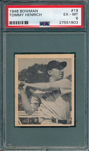 1948 Bowman #19 Tommy Heinrich PSA 6