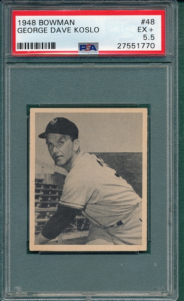 1948 Bowman #48 George Koslo PSA 5.5