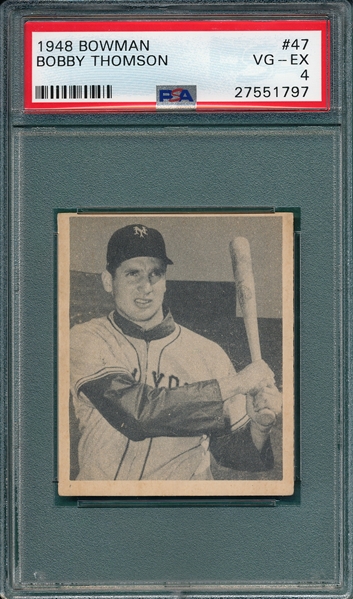 1948 Bowman #47 Bobby Thomson PSA 4 *Rookie*