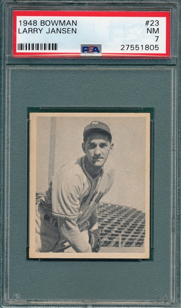 1948 Bowman #23 Larry Jansen PSA 7
