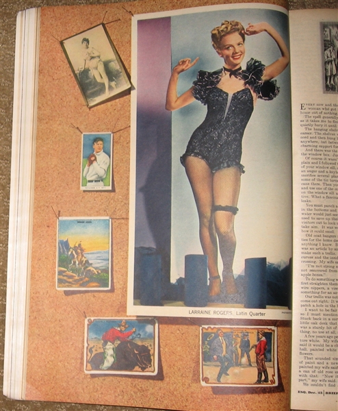 1945 December, Esquire Magazine W/ Ad For Trade Cards