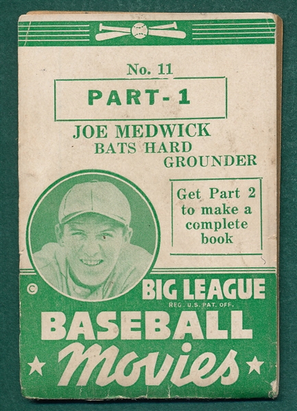 1938 Goudey Baseball Movies #11 Part 1 Joe Medwick