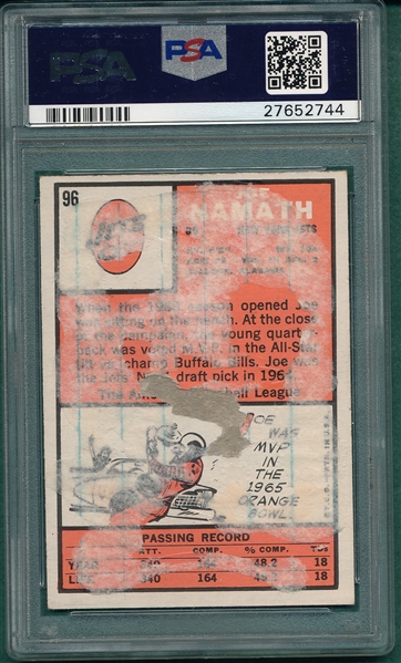 1966 Topps #96 Joe Namath PSA 1.5