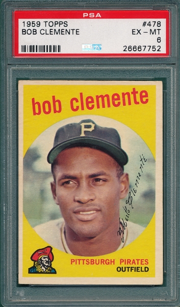 1959 Topps #478 Bob Clemente PSA 6