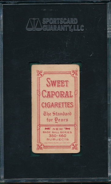 1909-1911 T206 Schlei, Batting, Sweet Caporal Cigarettes SGC 40