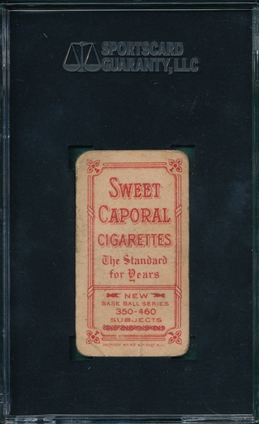 1909-1911 T206 Jennings, One Hand, Sweet Caporal Cigarettes SGC 10 