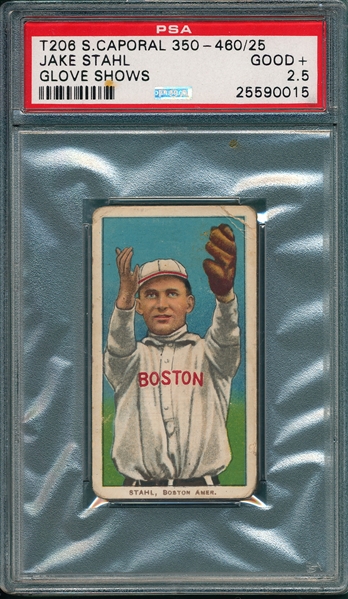 1909-1911 T206 Stahl, Glove Shows, Sweet Caporal Cigarettes PSA 2.5 *Factory 25*