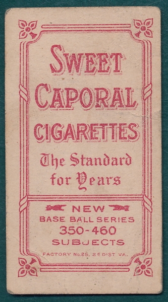 1909-1911 T206 Marquard, Throwing, Sweet Caporal Cigarettes *Factory 25*