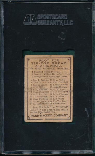 1910 Tip Top Bread Vin Campbell SGC 10